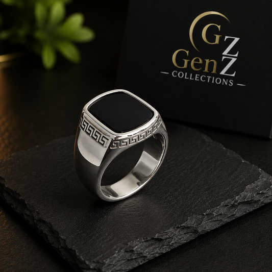 Premium Black Metallic Ring for Men