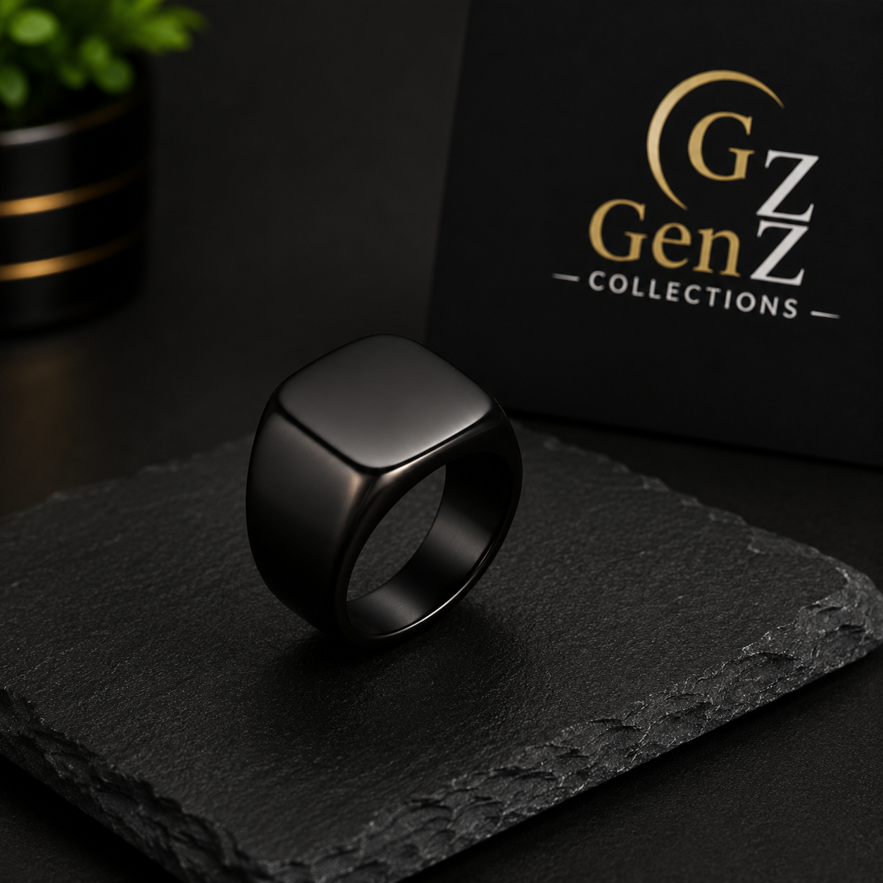 Minimal Signet Ring for Men