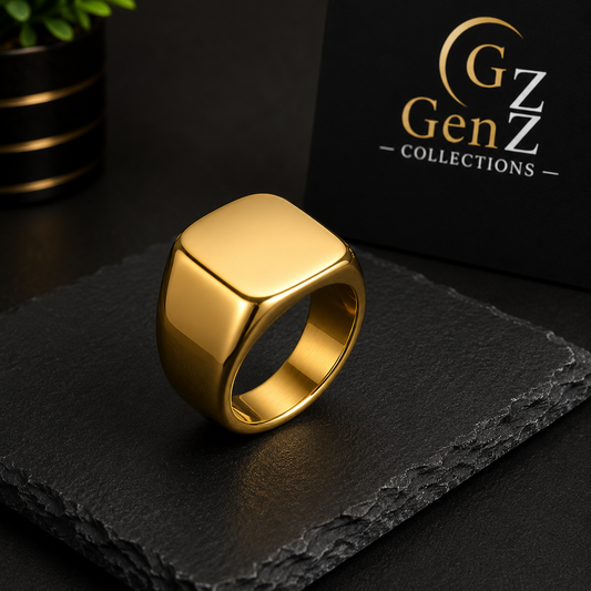 Minimal Signet Ring for Men